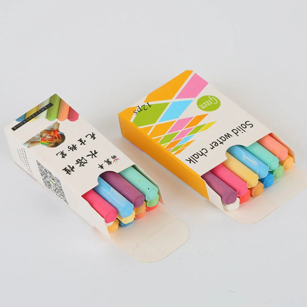 12pcs Practical Chalk Dust Free Water Solubility Chalk Ink Pens Chalkboard Chalks Colorful Cholks for Teacher School Supplies