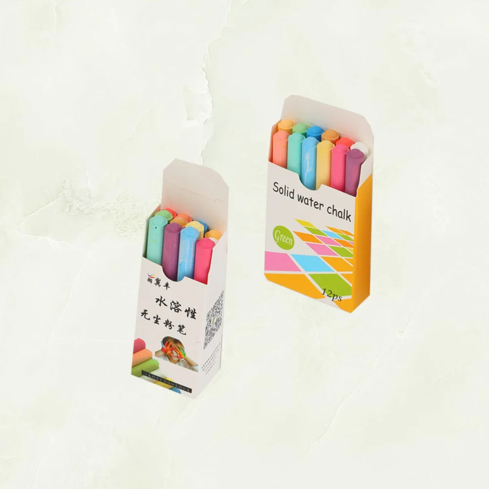 12pcs Practical Chalk Dust Free Water Solubility Chalk Ink Pens Chalkboard Chalks Colorful Cholks for Teacher School Supplies