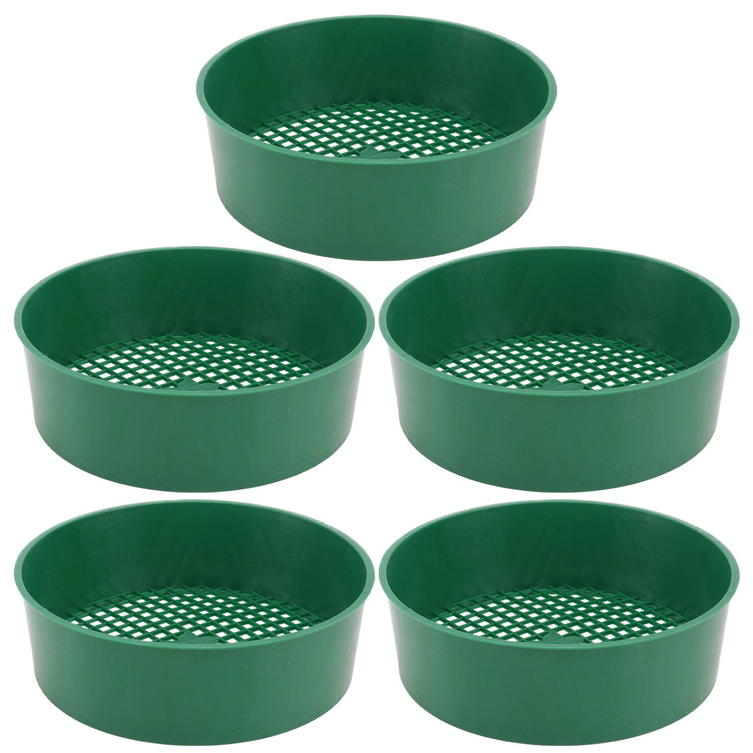 5Pcs Garden Soil Sieves Planting Soil Filter Gardening Riddles Hand Tools Green