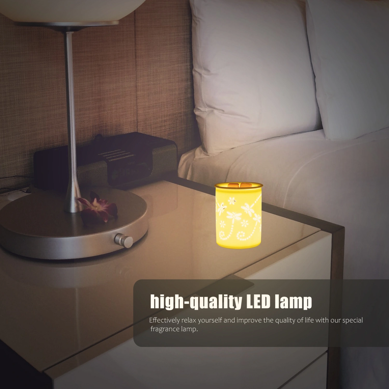 1pc Ceramic Aromatherapy Lamp Aroma Lamp Fragrance Lamp Wax Warmer (US Plug)