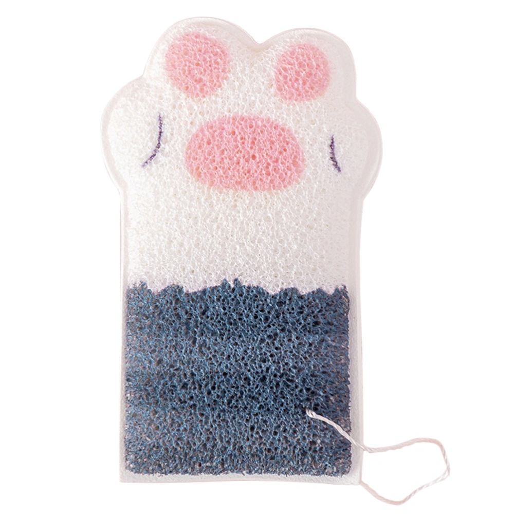 Supple Infant Bath Sponge Cartoon Cat Claw Shape Baby Bath Sponge Bath Towel