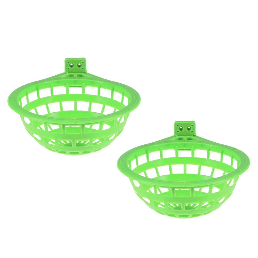 2Pcs Plastic Parakeet Nest Portable Bird House Hollow-out Parrot Nest Bird Accessory