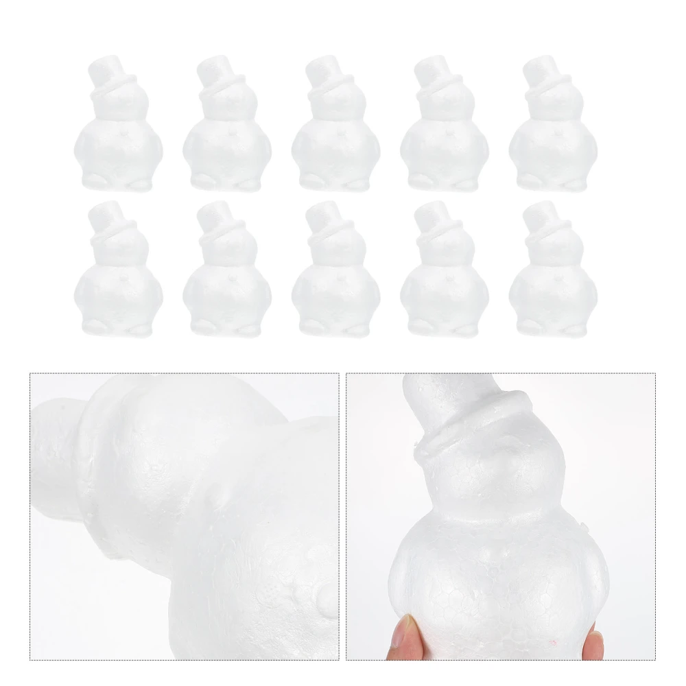 10 Pcs Xmas DIY Pendants Snowman Shaped Ornament DIY Crafts Making Accessories