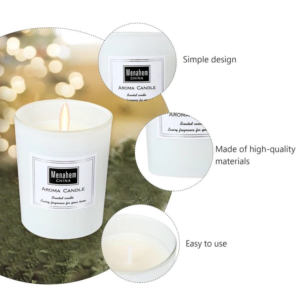 2pcs Delicate Scented Candle Unique Aromatherapy Candle Glass Cup Candles