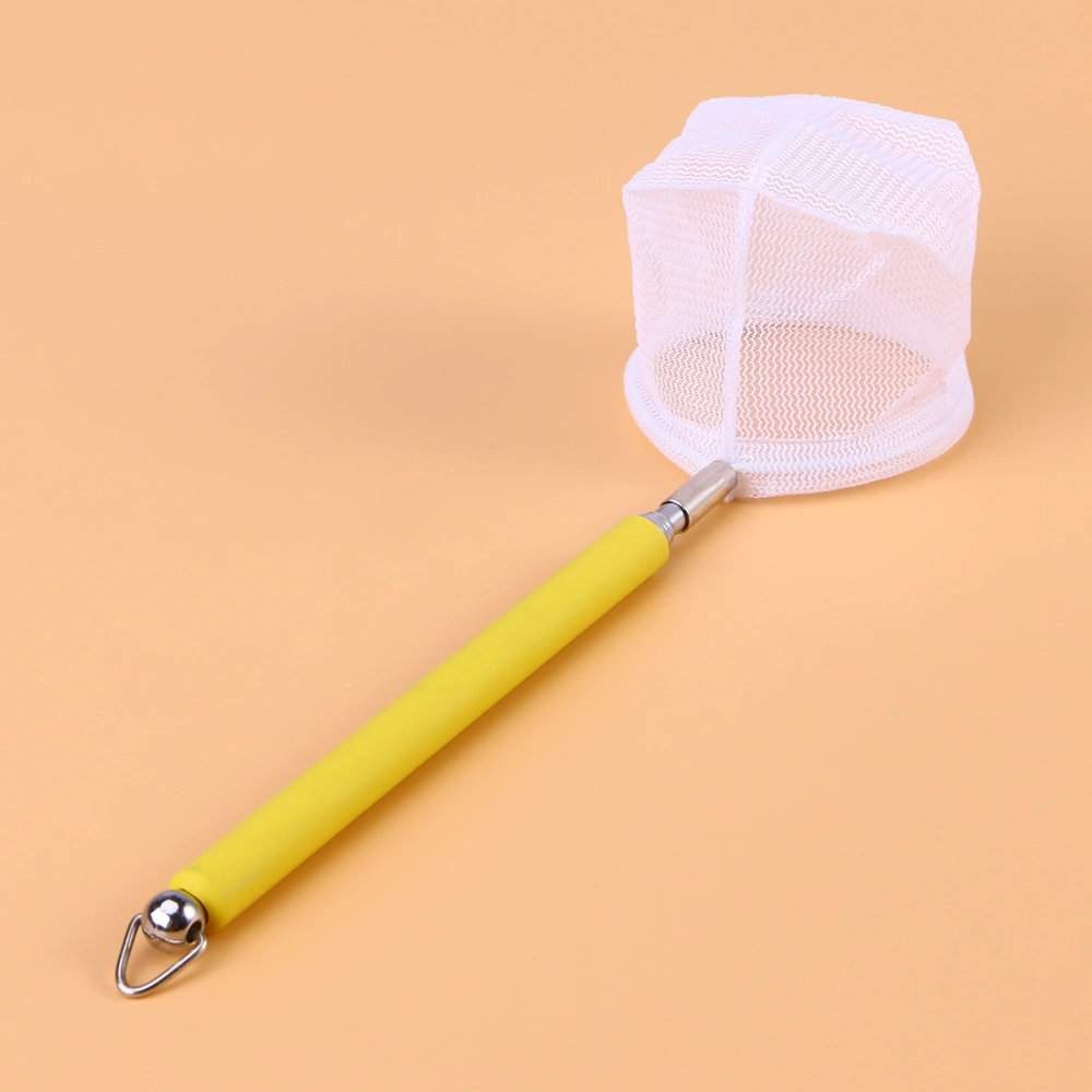 Professional Stainless Steel Telescopic Shrimp Fishing Net for All Aquatic Pets (Yellow)