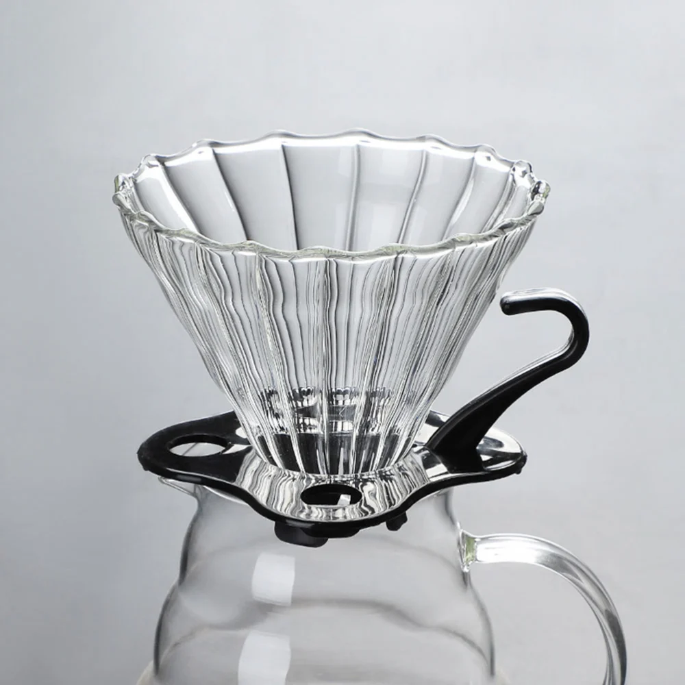 2PCS Glass Coffee Pot Thickened Coffee Filter Cup Glass Drip Coffee Pot