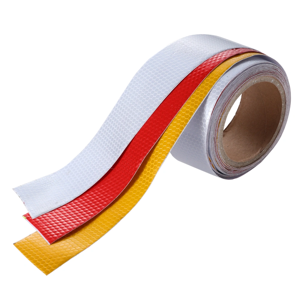 3 Rolls 300 x 5 CM Self-Adhesive Reflective Tape Stickers Barricade Caution Warning Tape for Law Enforcement Construction Public Works Safety