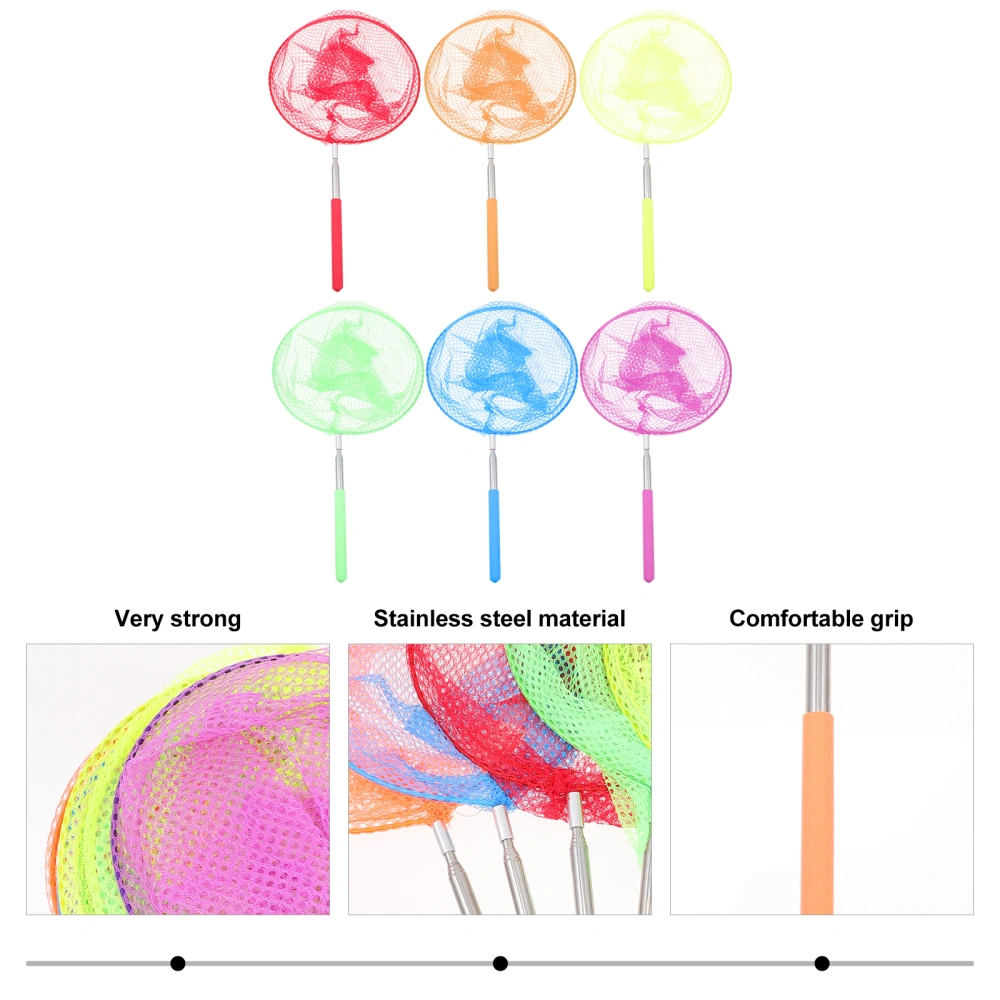 6pcs Portable Insect Catching Nets Butterflies Catching Nets Outdoor Fishing Nets