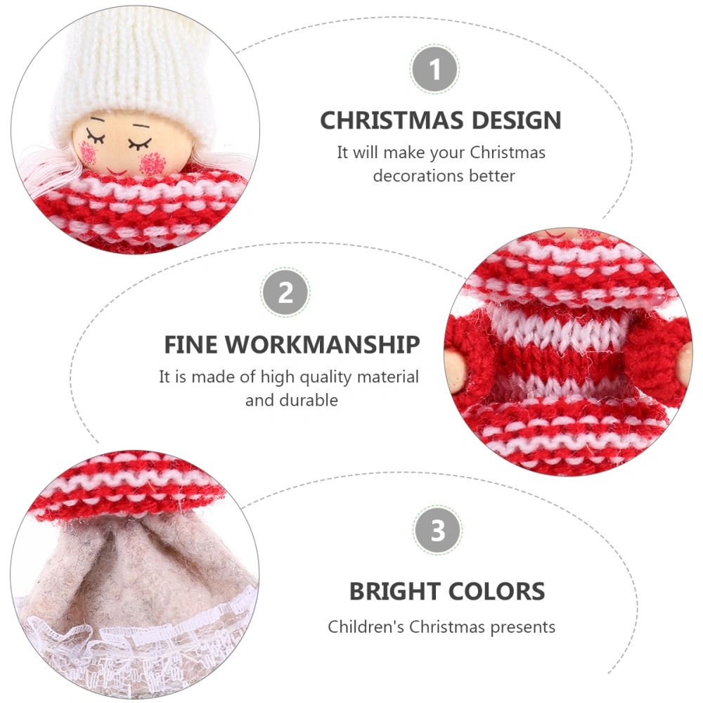 4pcs Christmas Hanging Pendant Christmas Tree Pendant Xmas Scene Layout Supplies