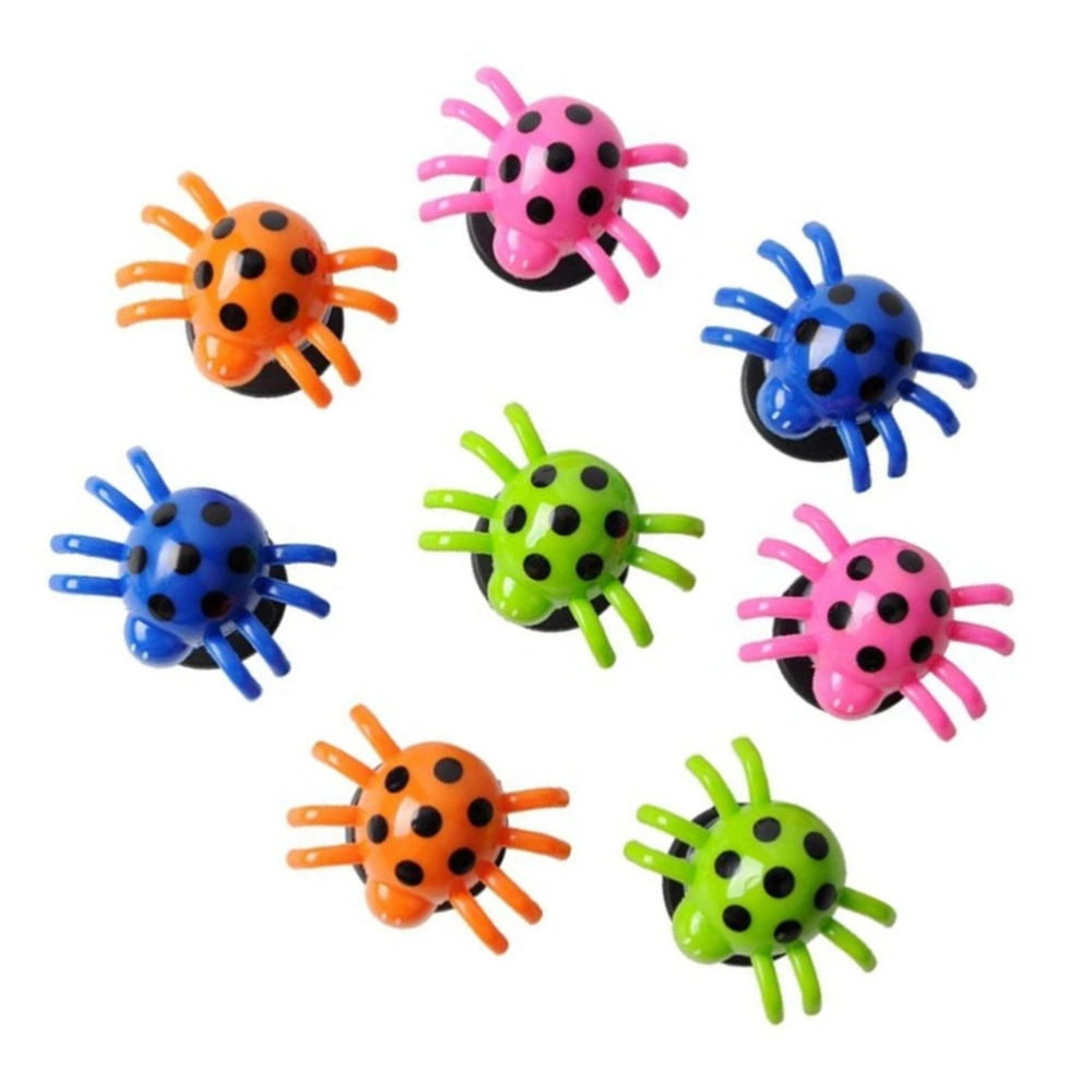 12Pcs Kids Plastic Spiders Shape Jumping Small Toys Bouncing Spider Shake Toys Swing Spiders Toys