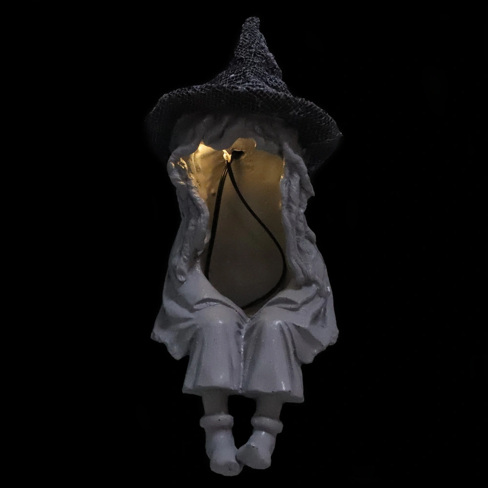 1Pc Halloween Ghost Clothing Adornment Decorative Solar Lamp Ornament for Yard