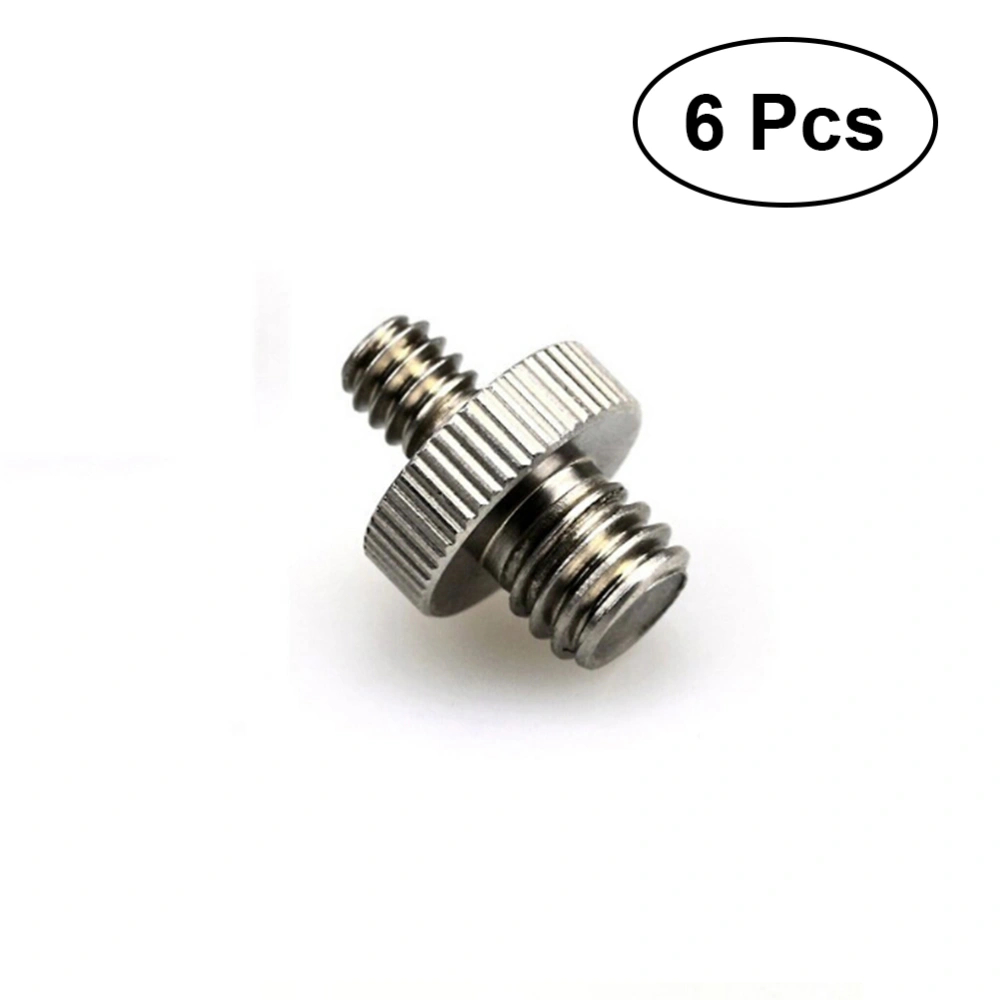 6Pcs Standard 1/4"-20 Male to 3/8"-16 Male Threaded Screw Adapter Tripod Screw Converter