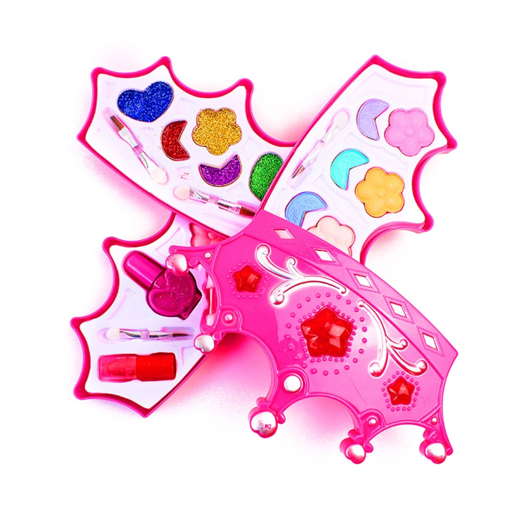 Kids Girls Makeup Set Crown Dress Up Cosmetics Make Up Kit Vanity Beauty Set