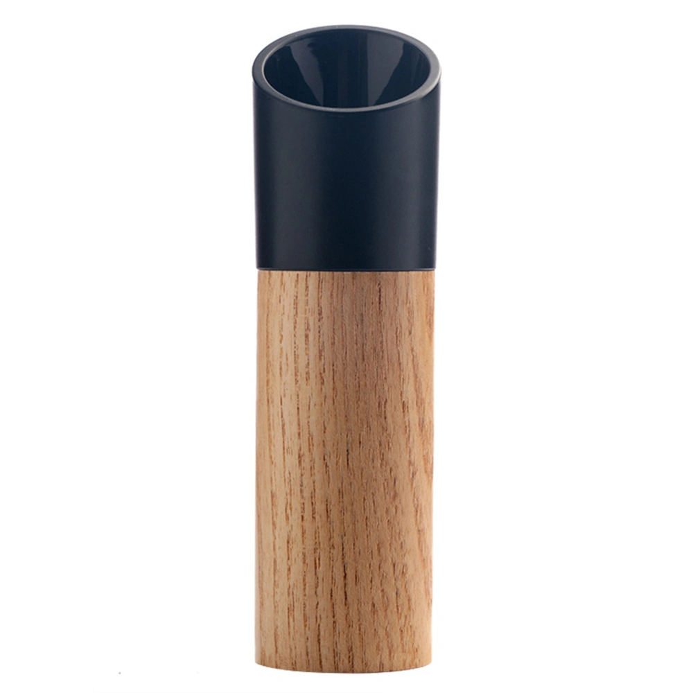 22ML Creative Wooden Pepper Grinder Manual Ceramic Core Pepper Mill Hand Movement Kitchen Grinder Tool (Black)