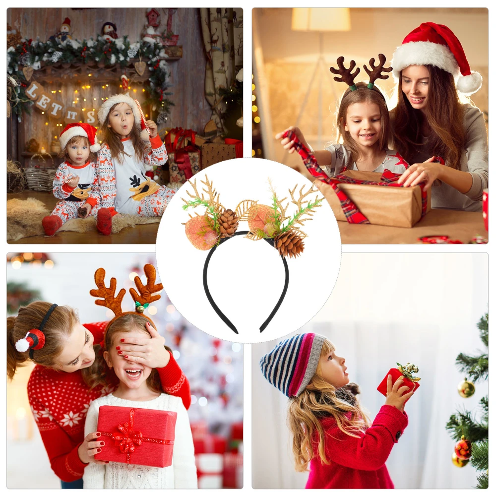 Christmas Headband Antler Hair Band Deer Costume Headband Deer Horn Hair Hoops