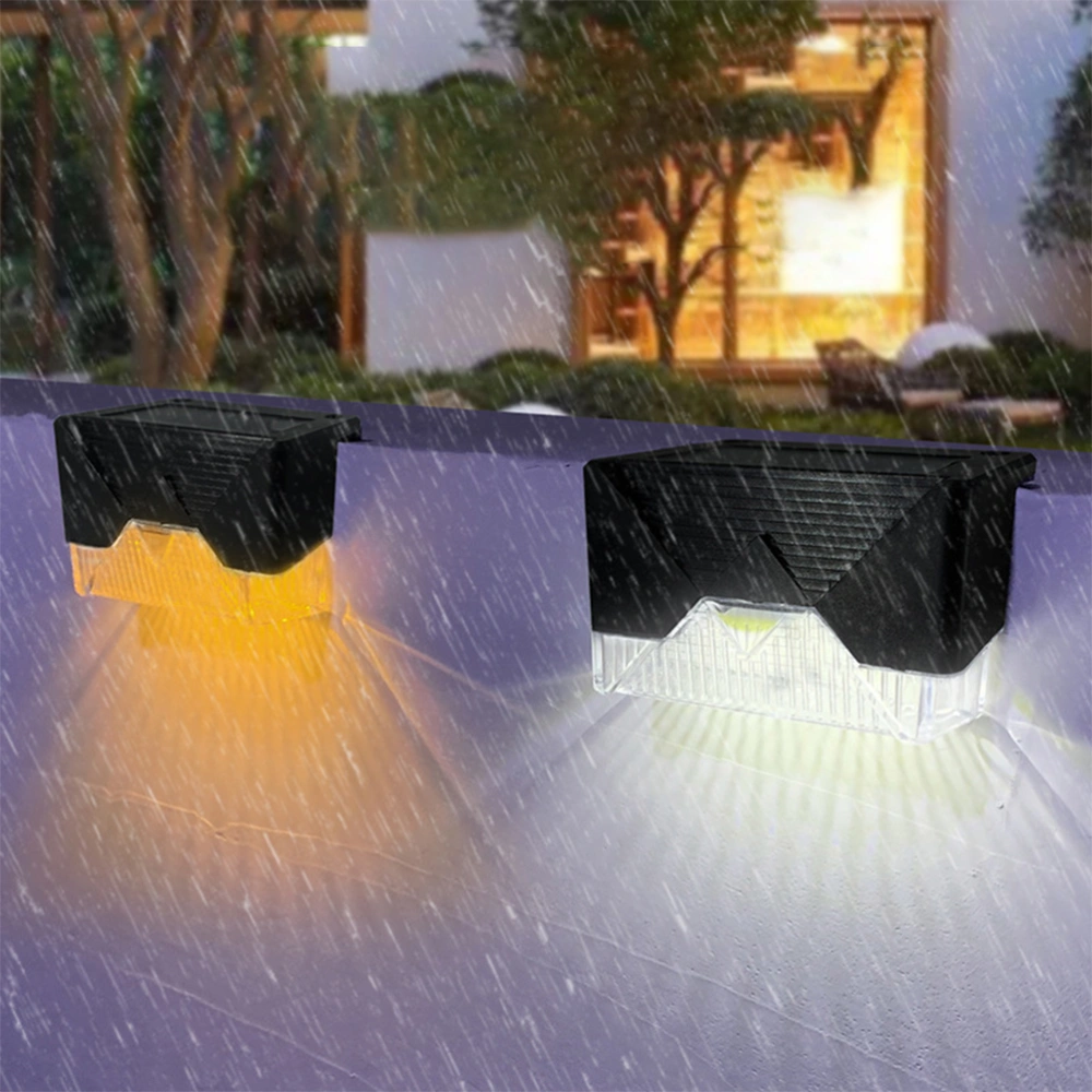 4pcs IP65 LED Solar Step Lights Multifunctional Lamps for Landscape Garden