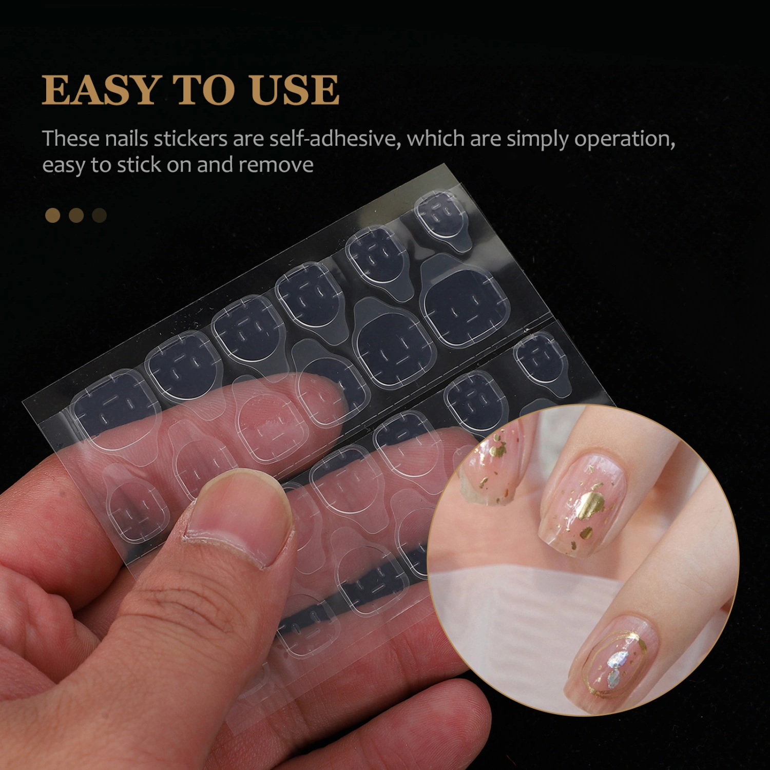 20 Sheets Nail Art Glue Sticker False Nail Tips Adhesive Tabs Nail Glue
