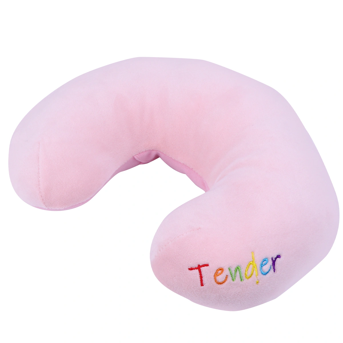 1Pc Neck Protection Pillows U Shaped Memory Pillows Travel Pillow Head Support Cushion Neck Protector for Baby Car Travel (Pink)