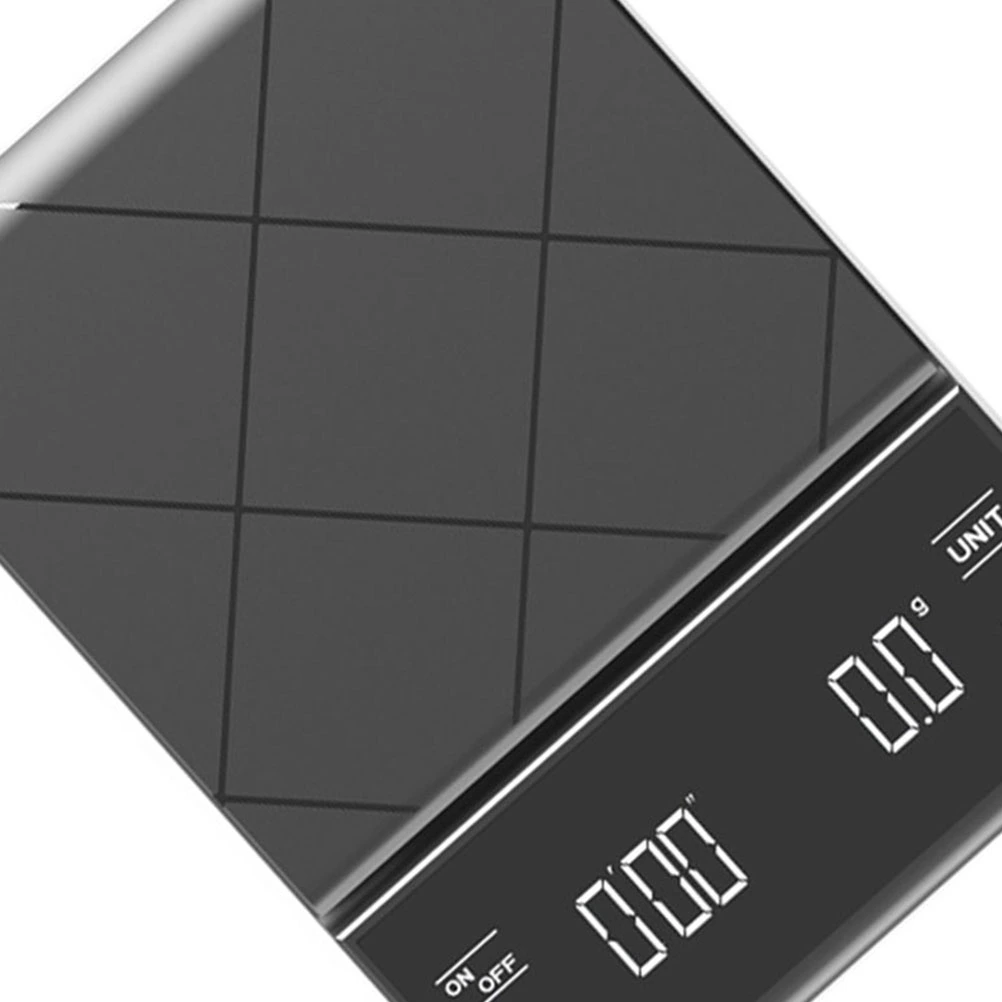 1Pc 3KG Kitchen Weighing Scale with Timer Shop Counter Electronic Scale Coffee Bean Scale Multifunctional Scale (Black)