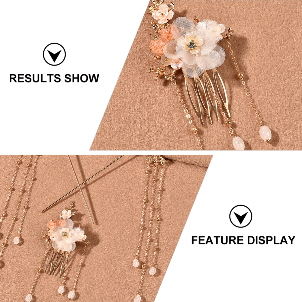 3Pcs Chinese Style Hair Stick Fork and Hair Comb Set Women Hair Accessories