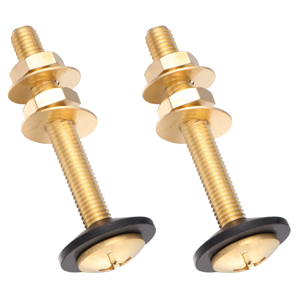 2pcs Brass Toilet Closet Bolts with Nuts and Washers Toilet Bolt Set for Two Piece Toilet