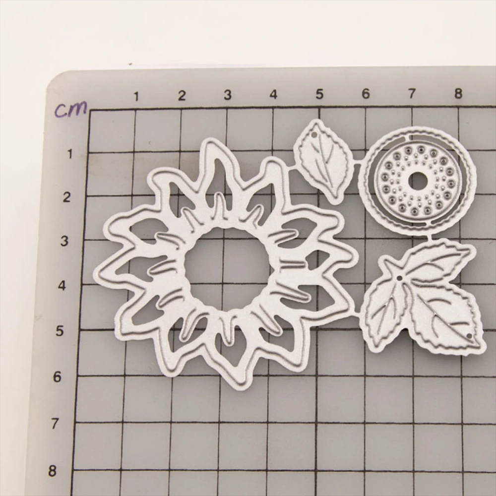 3 Sets DIY Cutting Template Sunflower Pattern Embossing Cutting Dies Carbon Steel Stencil Mould Craft Decor Embossing Mold