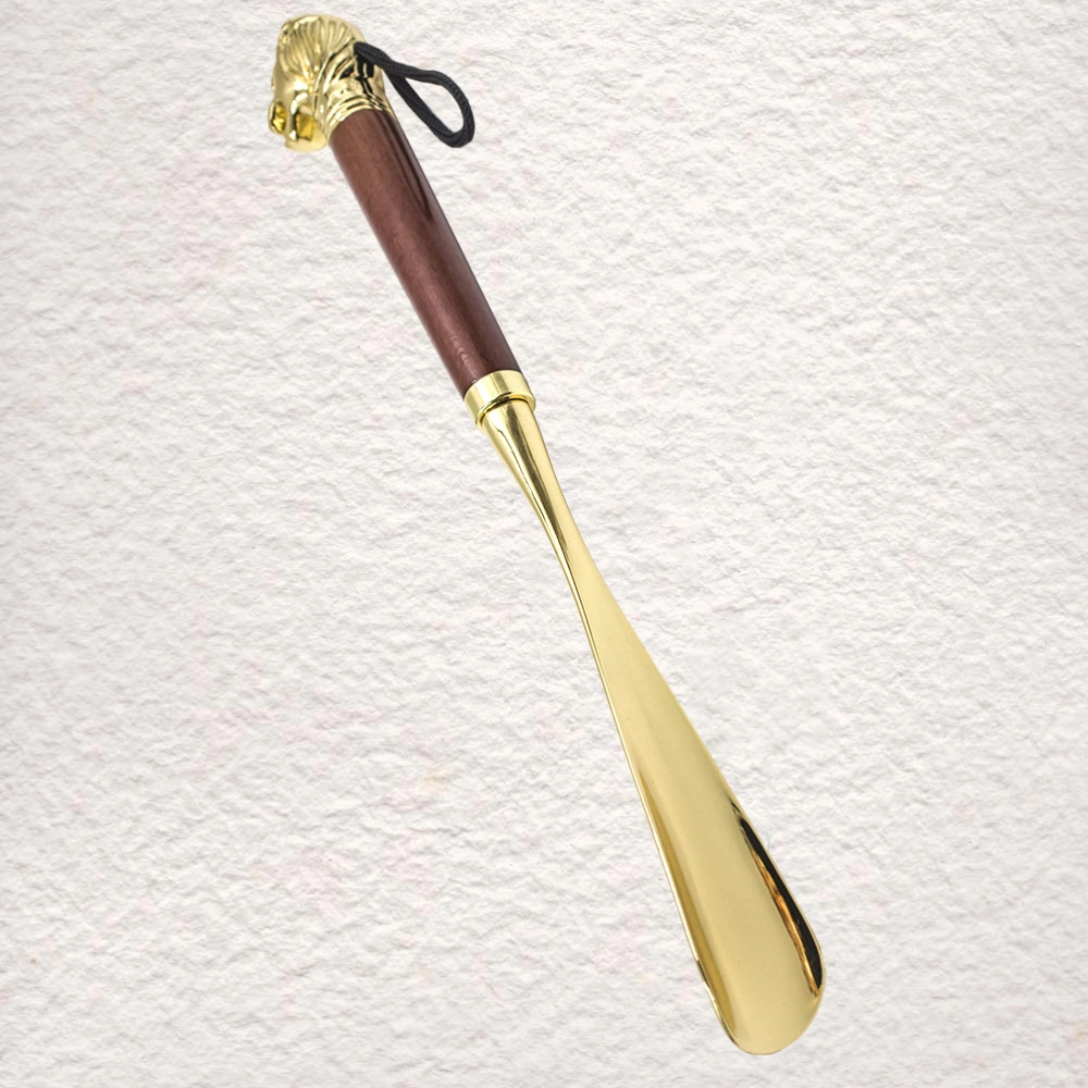 Metal Shoehorn Lion Shape Alloy Shoe Lifter High-end Shoehorn Shoes Accessories for Home Brown