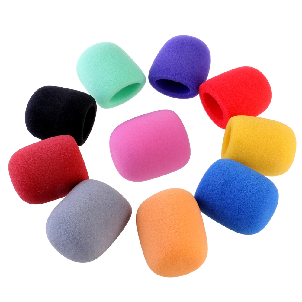 10 Colors Handheld Stage Microphone Mic Windshileds Microphone Windscreens Covers (Random Color)