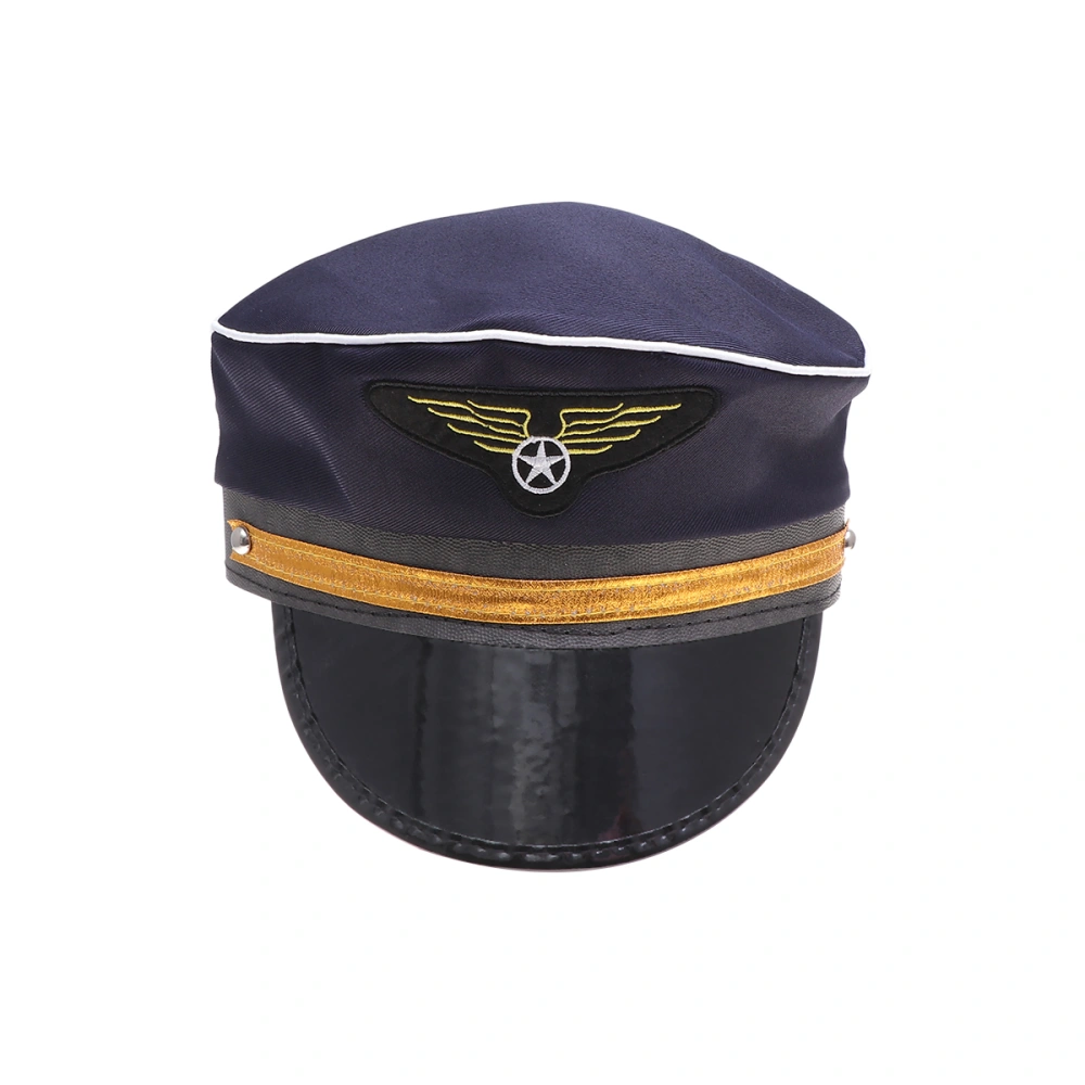 2 Pcs Captain Pilot Hats Boat Sailing Fishing Captain Flight Attendant Hat  Children's Dance Party Decoration Hat