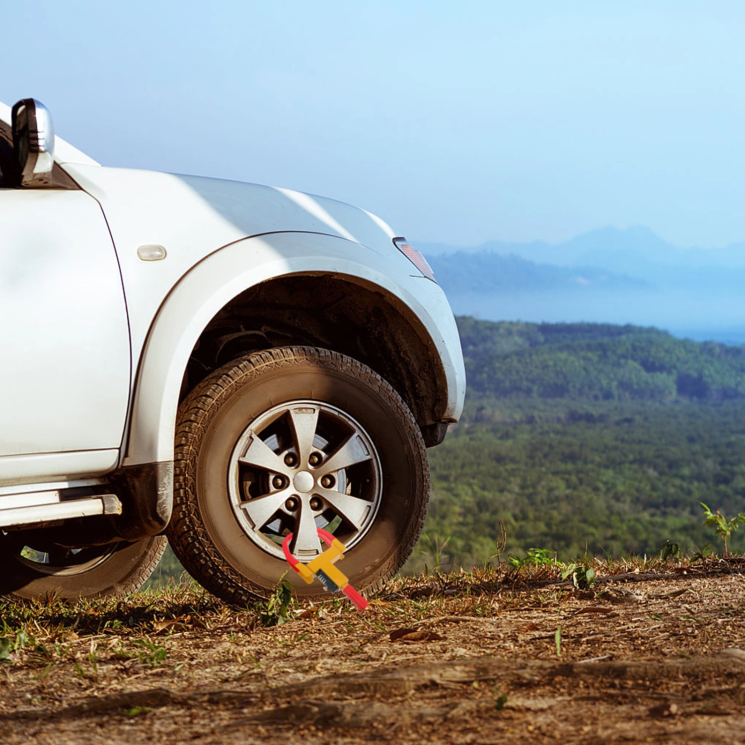 Security Wheel Chock Lock Car Wheel Anti-theft Lock Practical Car Security Lock