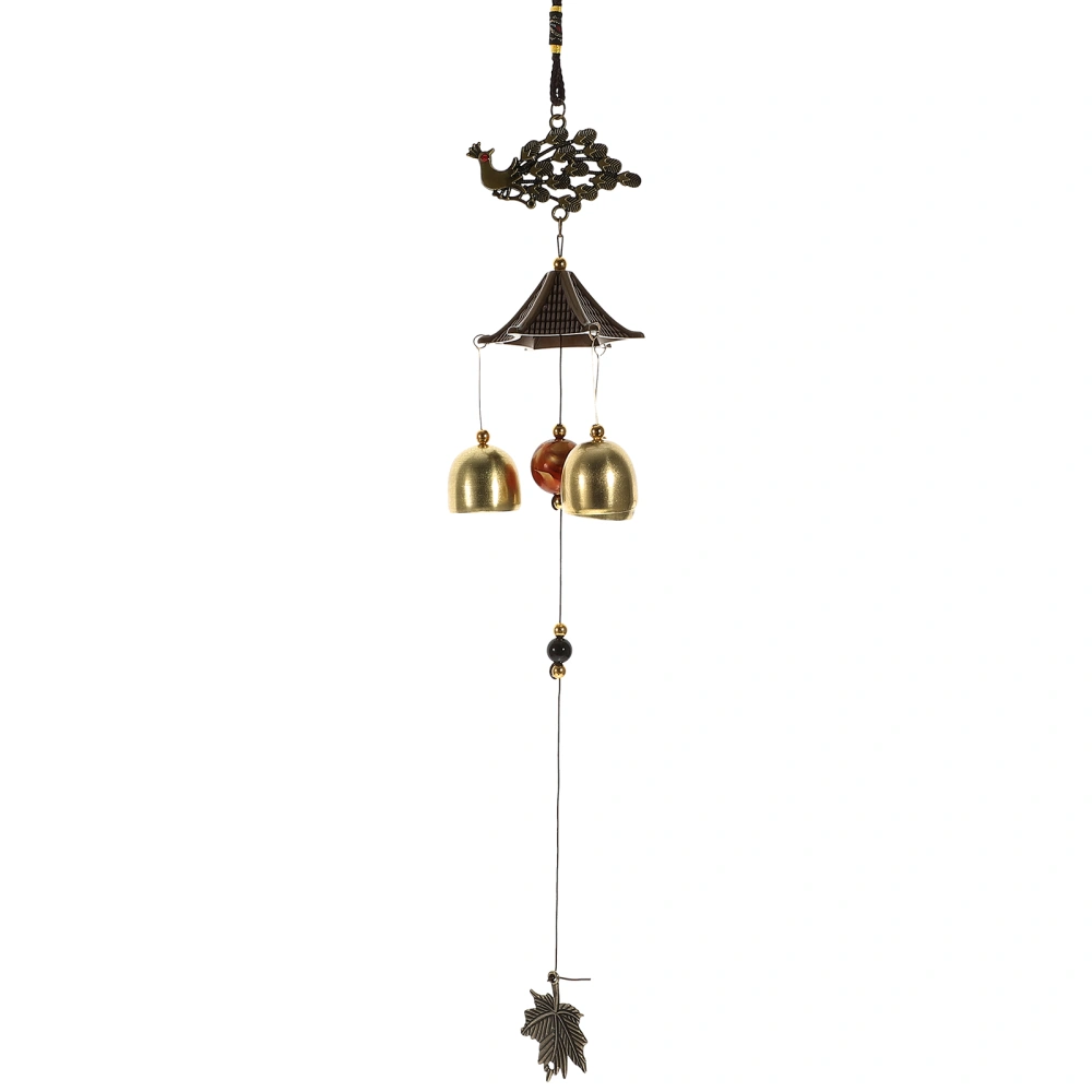 Retro Copper Wind Chime Metal Aeolian Bells Style for Patio Porch Garden Backyard