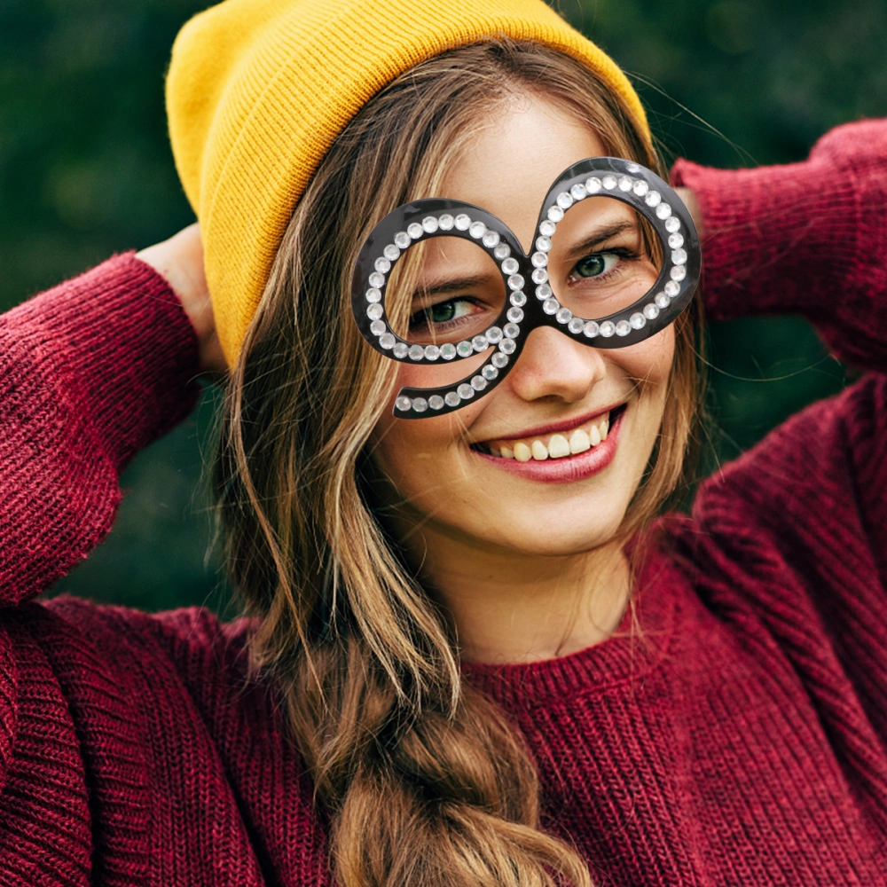 1PC Digital Glasses Decor Party Glasses Supplies Photo Prop Birthday Party Decor