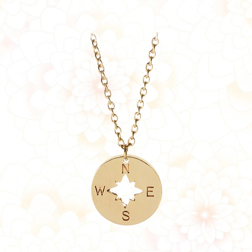 Compass Necklace Friendship Compass Necklace Dainty Necklace for Women (Gold)