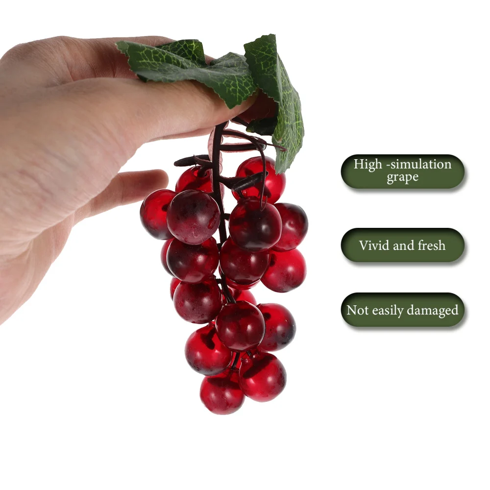 1 Set of Artificial Grapes Set Fake Fruit Grapes Vine Photography Props Decoration