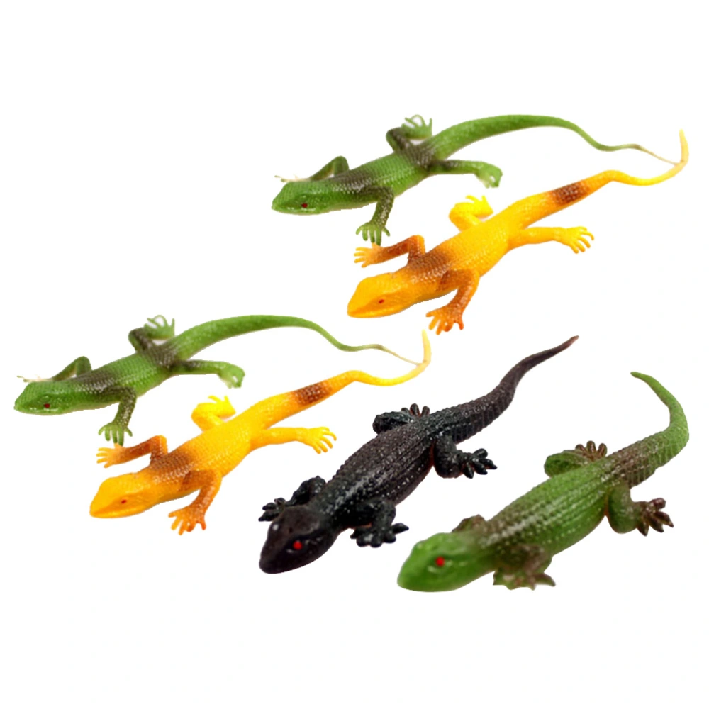 6Pcs Halloween Fancy Prank Toy Scary Toy Fake Rubber Prop (Mixed Color)