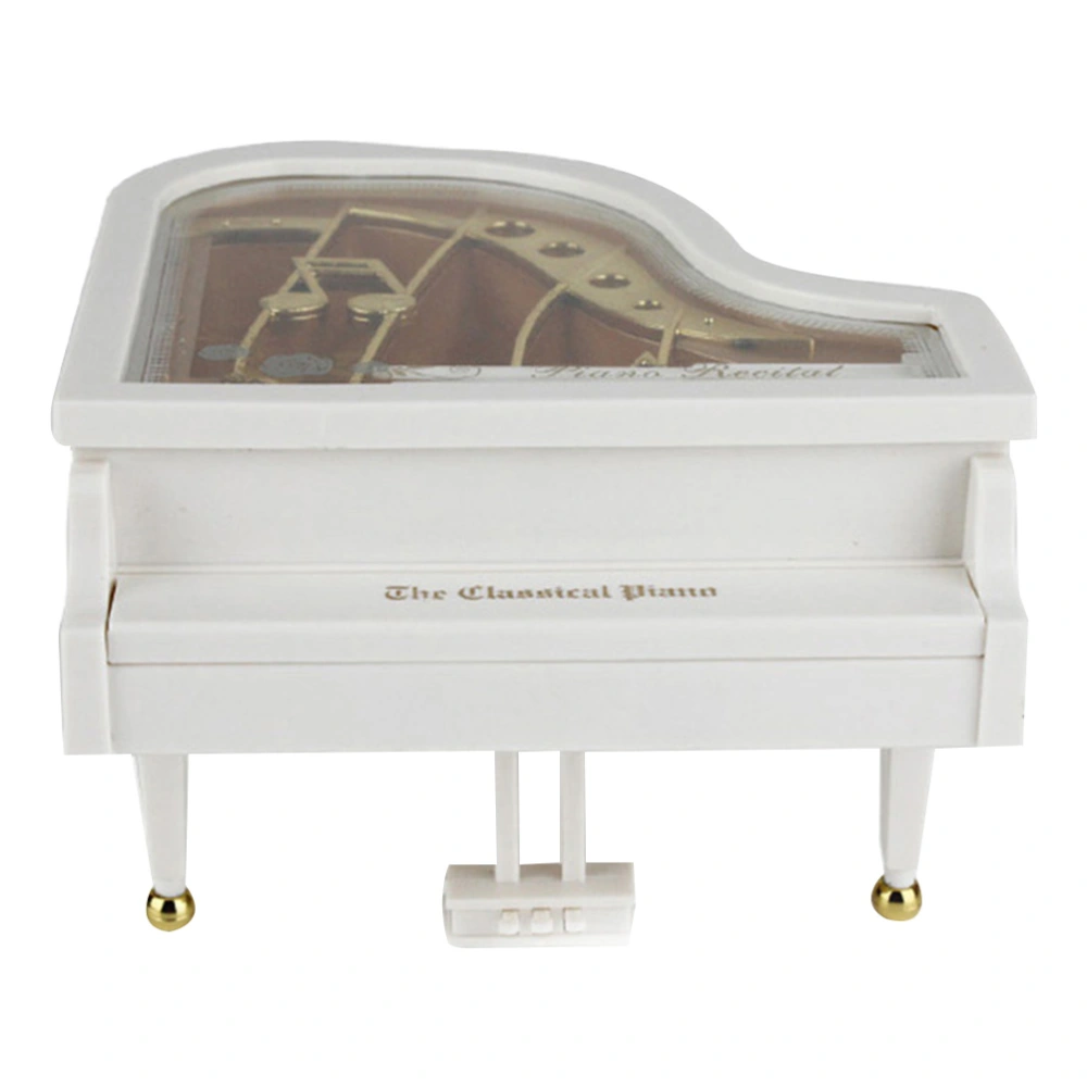 1pc Music Box Resin Ballet Dancer Piano Classical Music Box Melody Box Desktop Adornment - Size S