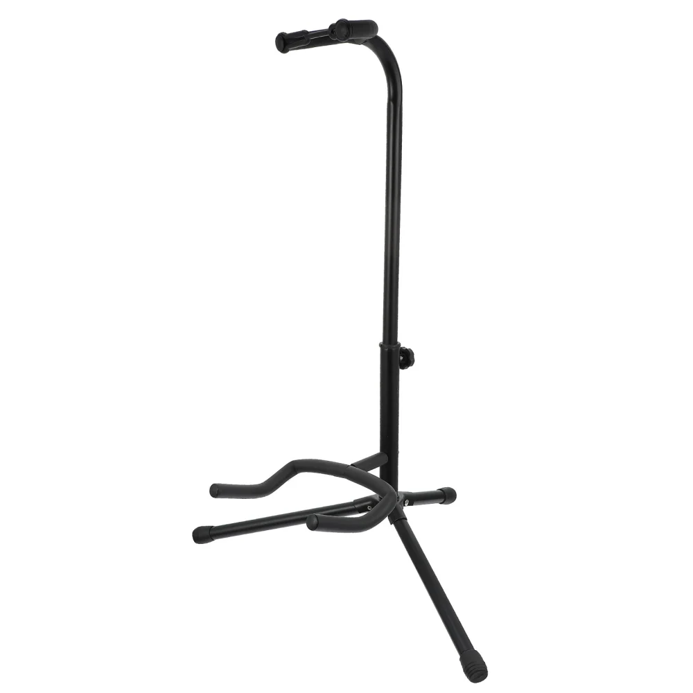 1Pc Single Stand Type Guitar Folding Frame Foldable Guitar Display Bracket (Black)