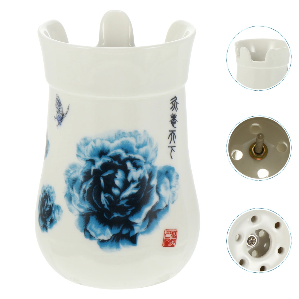 1Pc Moxibustion Pot Moxa Stick Burner Ceramic  Guasha Cup Body Care Supplies