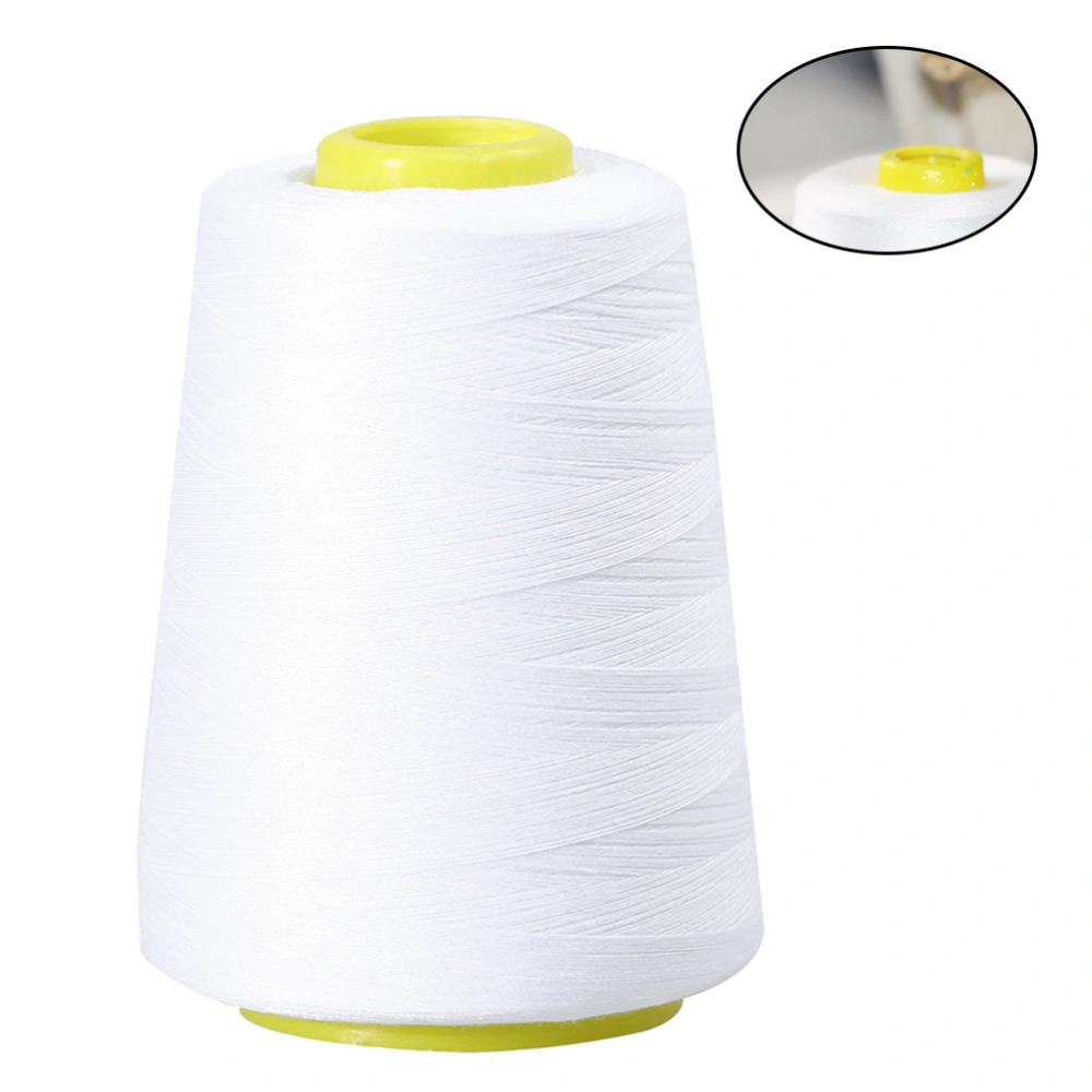 20/2 4000 Yards Sewing Threads Polyester Sewing Threads Practical Clothes Pants Threads (White)