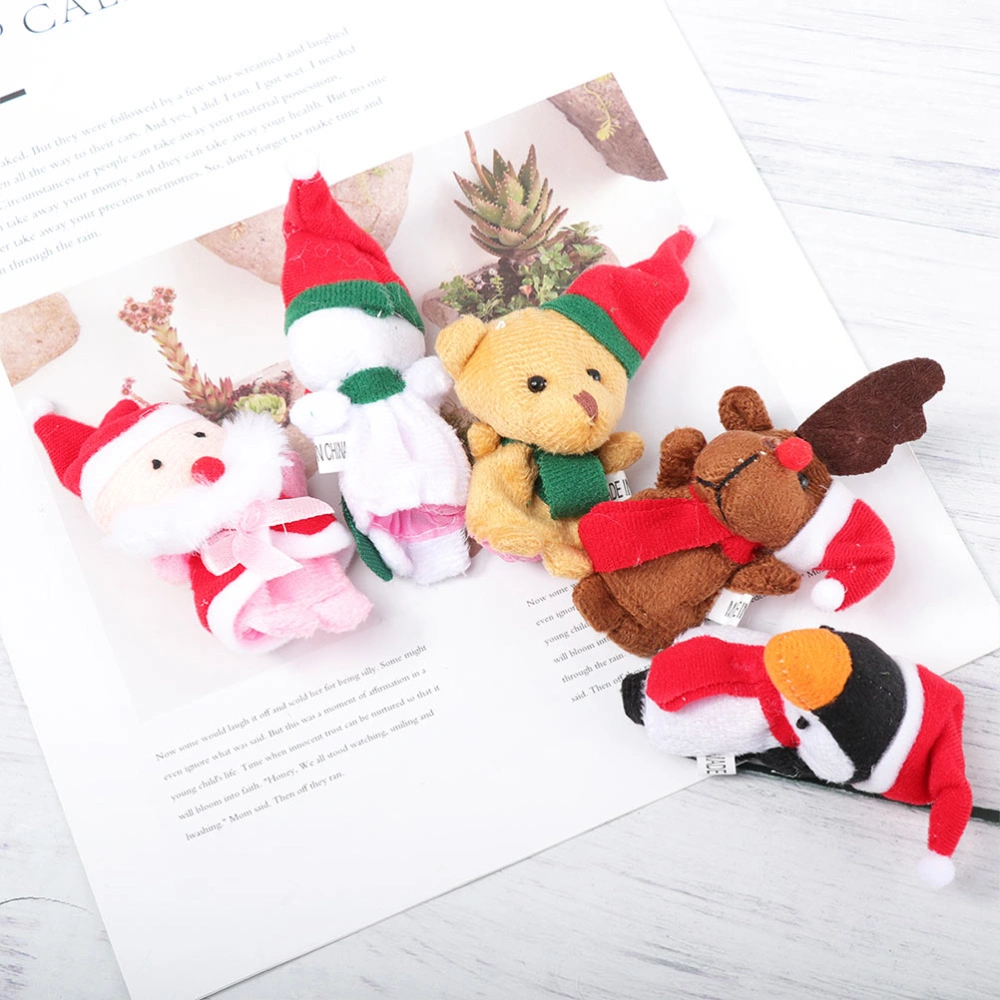 10pcs Story Puppets Christmas Finger Toys Decorative Finger Dolls Gifts