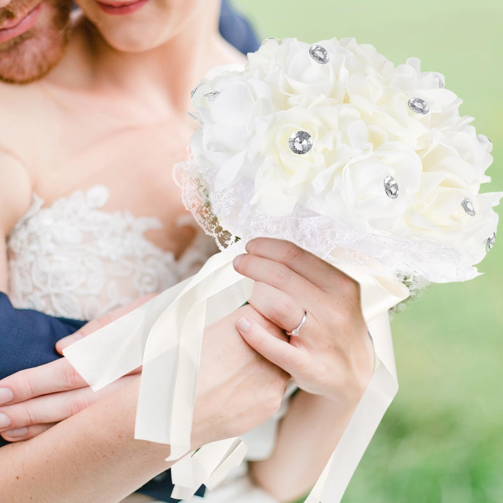 1pc Artificial Party Bouquet Fake Bridal Bouquet Wedding Artificial Bouquet