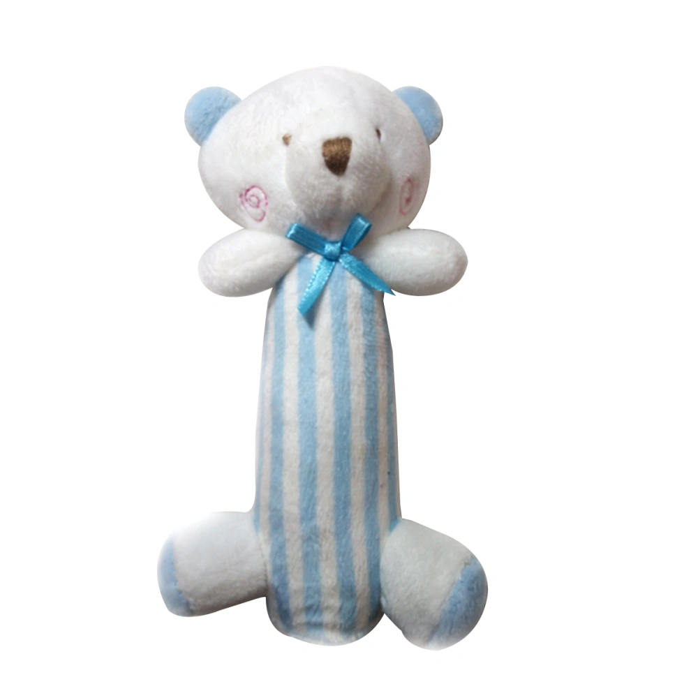 Baby Rattle Plush Toys Newborn Gift Crib Toy Stick Bear (Blue)