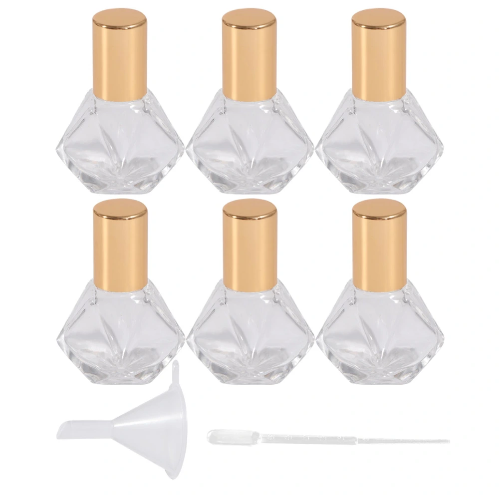 8Pcs 5ml Glass Essential Oil Bottle Rolling Bottles Perfume Bottle Empty Bottles Subpackaging Bottles with Lid