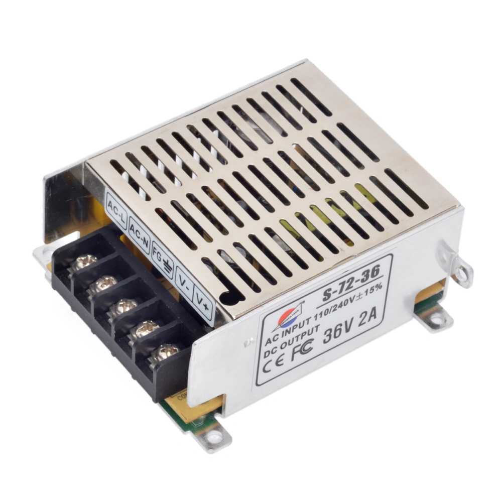 36V 2A Power Supply Adapter for LED Light / CCTV Security Camera (Random Color)