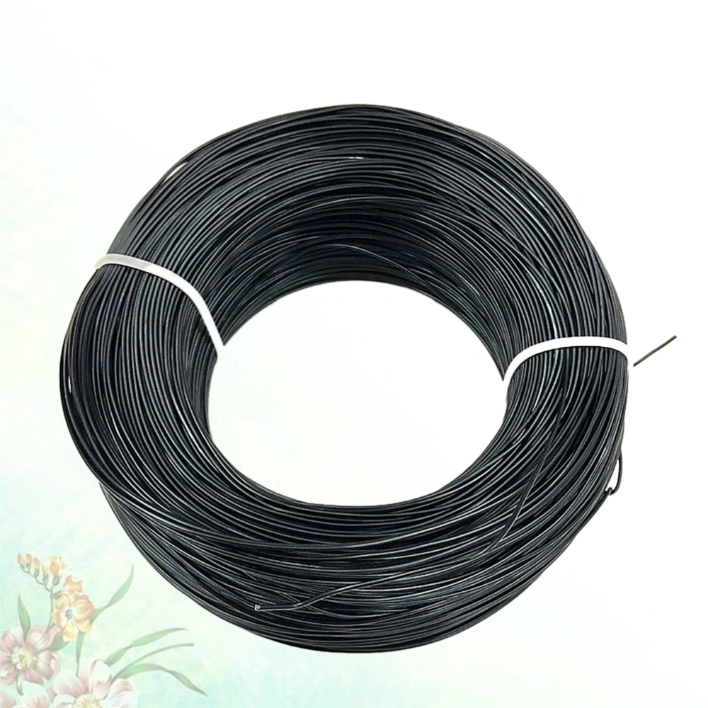 1 Roll 2mm Creative DIY Line Handmade Wire Colorful Alumina Line Manual Shaping Wire for Motorcycle Bonsai Crafts (Black)