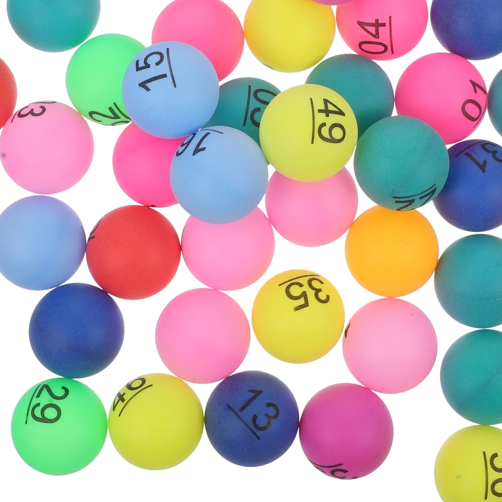 50pcs 1 to 50 Digital Ball Colorful Raffle Drawing Ball Party Activity Prop