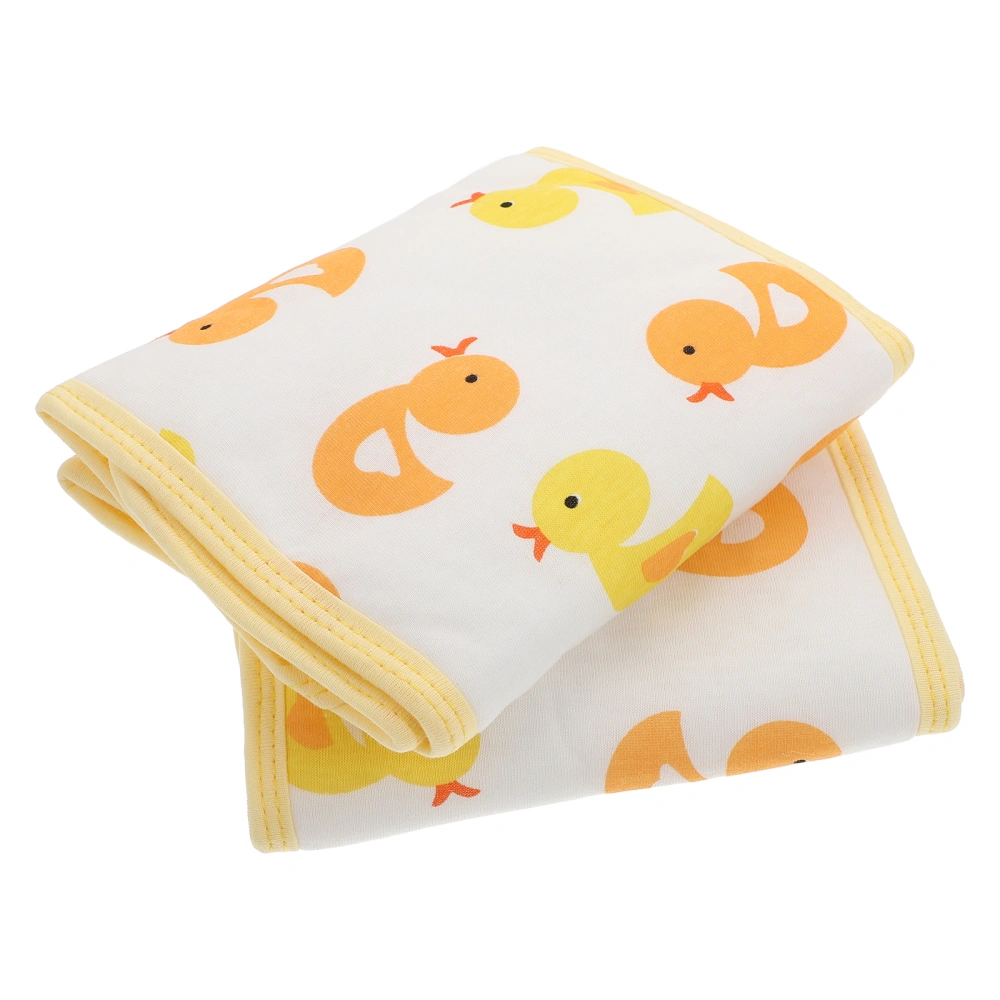 2Pcs Lovely Printed Baby Bellybands Comfortable Cotton Belly Bands (Yellow)