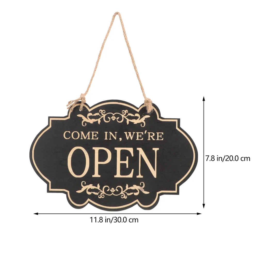 Wear-resistant Door Sign Wooden Open Sign Decor Decorative Open Closed Sign