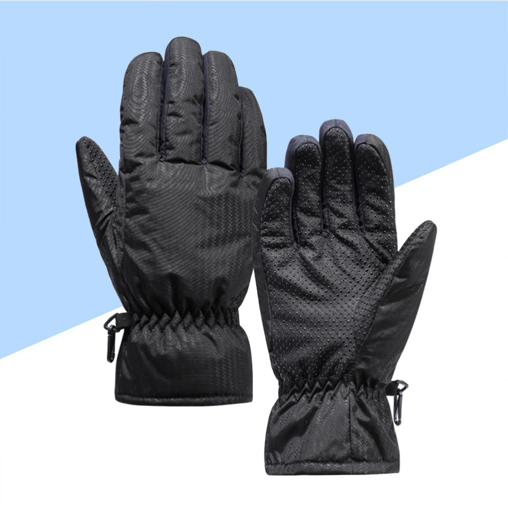 1 Pair Unisex Outdoor Winter Gloves Cold Protection Gloves Portable Windproof Gloves for Skiing Cycling (M Size)