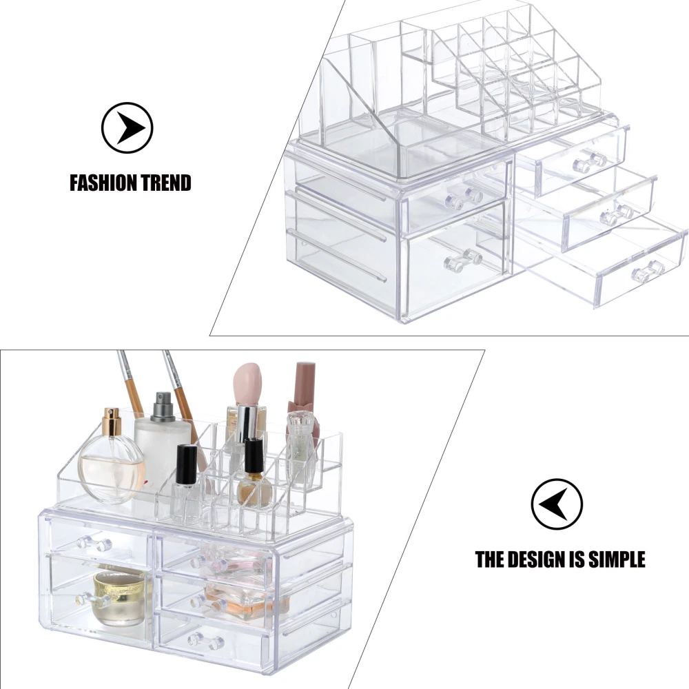 Jewelry Makeup Cosmetic Storage Organizer Beauty Cosmetic Drawer Container Case